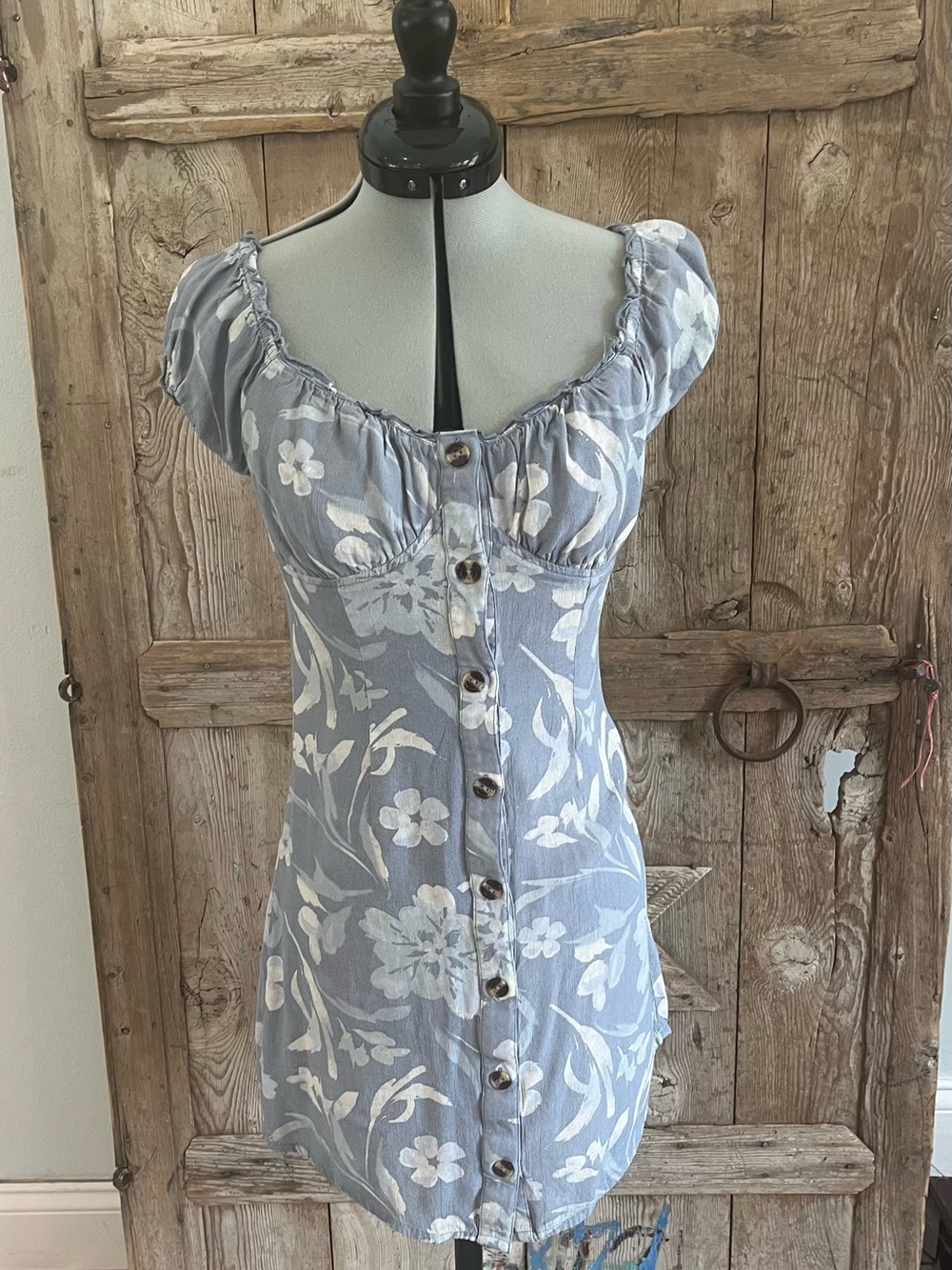 O'Neill Light Blue Floral Mini Dress